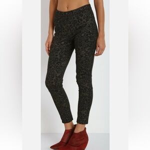 Free People Black Leopard Leggings